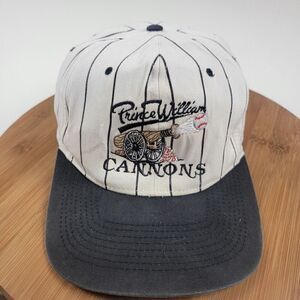 Vintage‎ 90s Prince Williams Cannons Chicago White Sox Snapback Cap Pinstripe